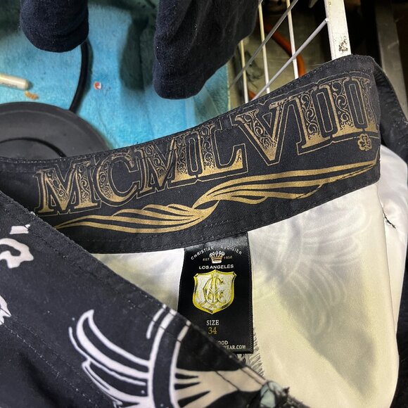 Colorful Board Swim Shorts by Christian Audigier - Picture 3 of 3